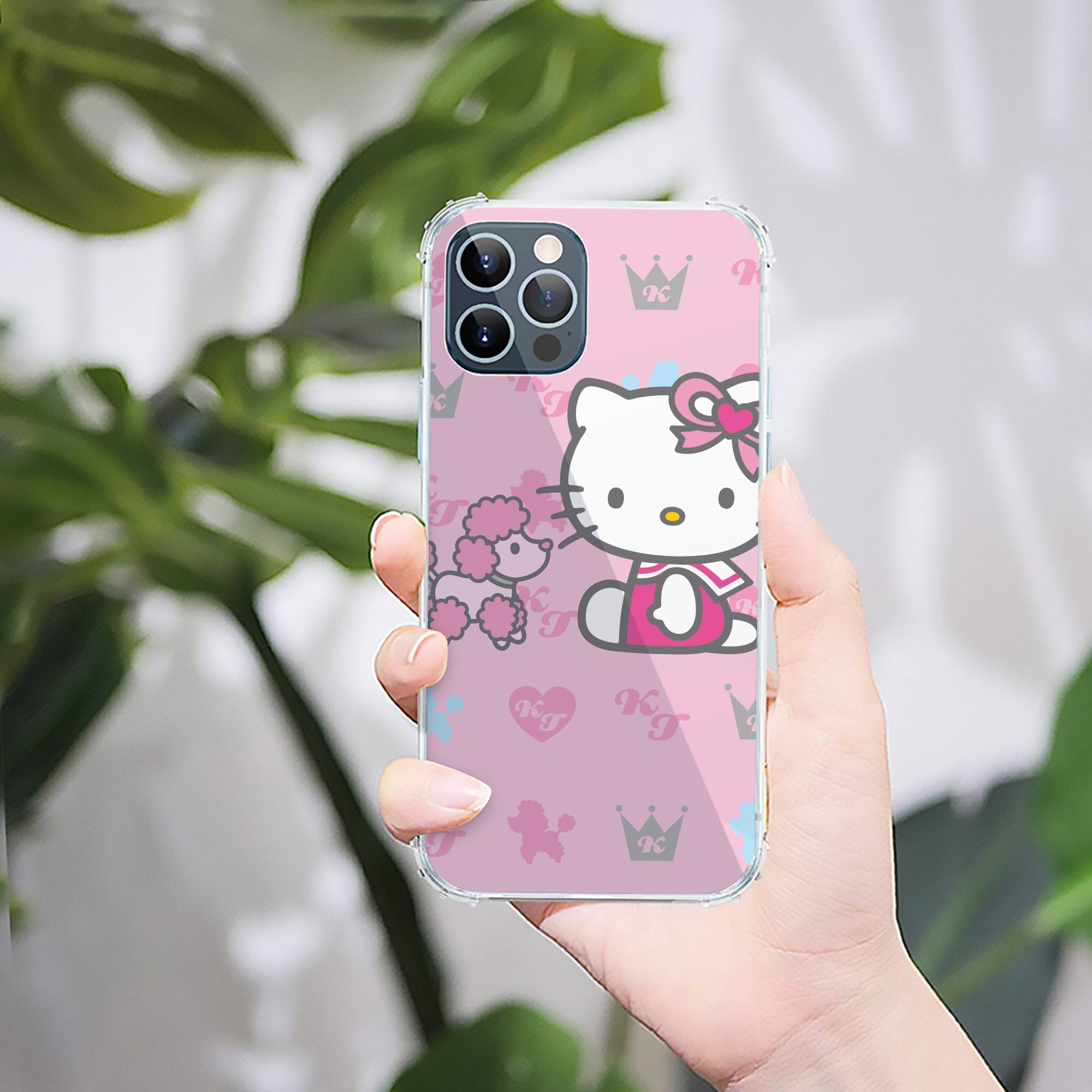 （画像用） Hello Kitty ハローキティ 【iPhone 12シリーズ対応】透明スマホケース（クリアソフトケース）